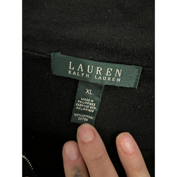 Last chance! Vintage Lauren Ralph Lauren Black Denim Jacket - XL - Picture 3 of 8